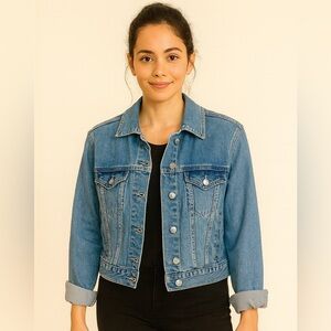 Express Blue Denim Stretch Jean Jacket XS NWT